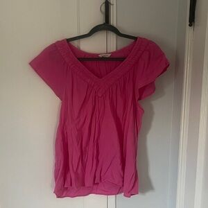 Lucky Brand Vibrant Pink Blouse